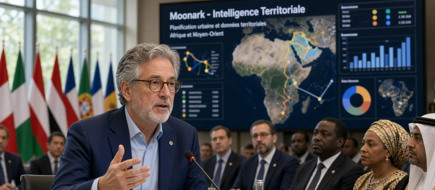Présentation de Moonark devant des délégations internationales